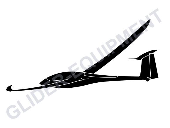 Sticker zweefvliegtuig -  Shark met moto